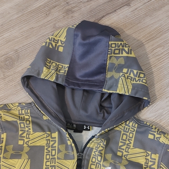 Under Armour Gray and Yellow Performance Jacket Youth Size L - Picture 4 of 9